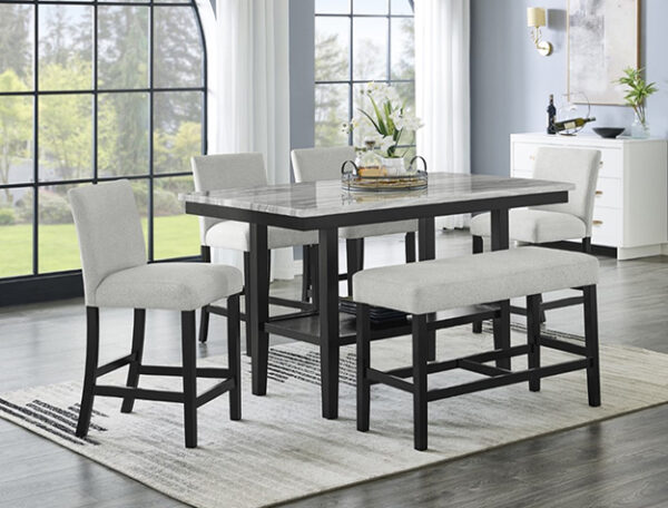 1718 MARBEL 5PK + BENCH COUNTER HEIGHT