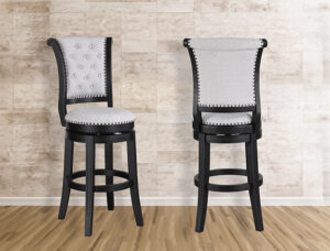 GRANVILLE SWIVEL BAR STOOL DOVE K/D PER UNIT
