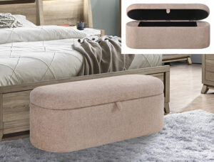 PHILIPA STORAGE BENCH- MAUVE TWEED