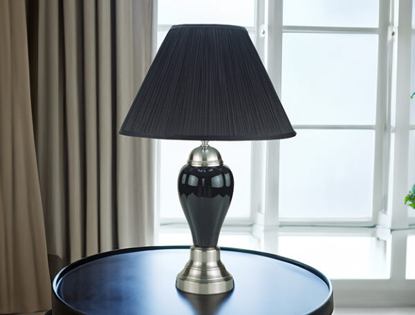 6115-bk PORCELAIN LAMP BLACK