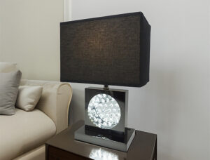 TABLE LAMP BLACK NICKEL-LED ACCENT