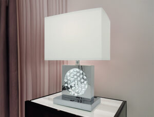 TABLE LAMP CHROME-LED ACCENT