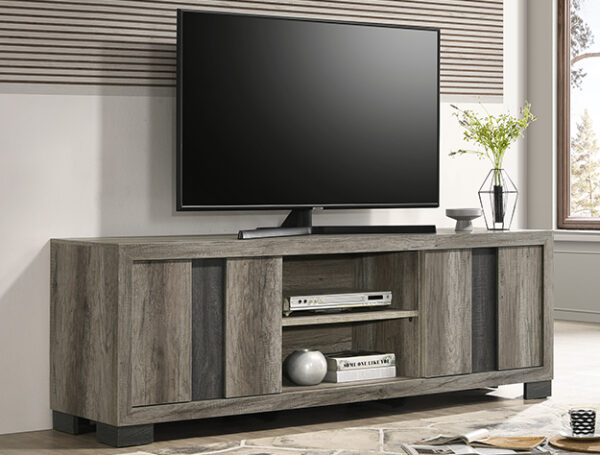 B6830-99 RANGLEY TV STAND-GREY/BROWN