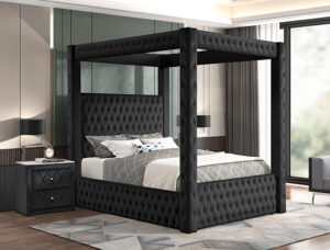 ANNABELLE CANOPY BED BLACK KING